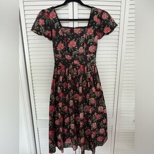 ANTONIO MELANI Black and Red Floral Dress
